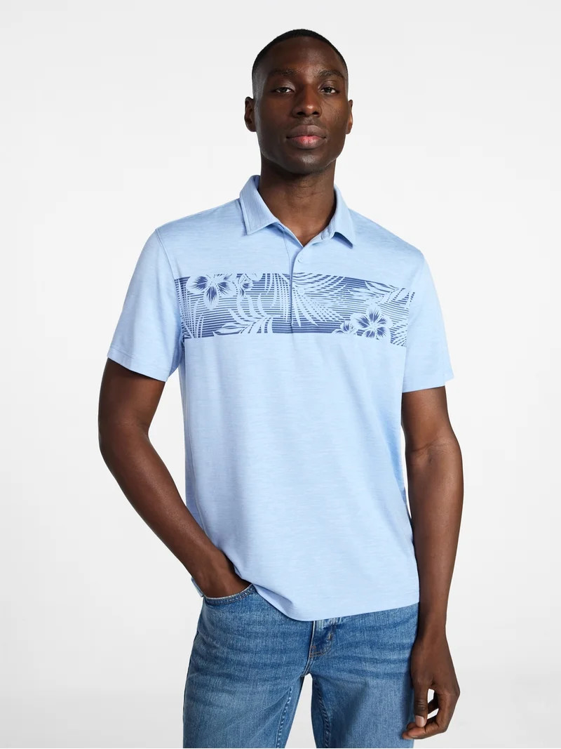 George Men's & Big Men's Relaxed Fit Short Sleeve Stretch Polo Shirt, Sizes S-5XL | Walmart (US)