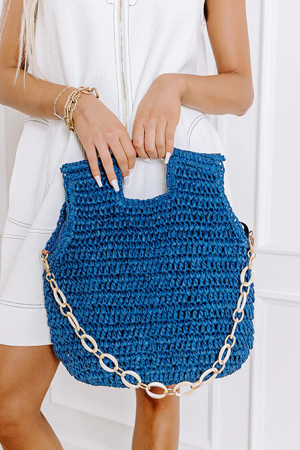 Sunny Day Stroll Woven Tote in Riverside | Impressions Online Boutique