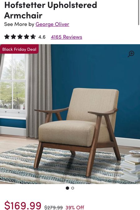 Class chair for a living room or any seating area! 

#LTKhome #LTKsalealert
