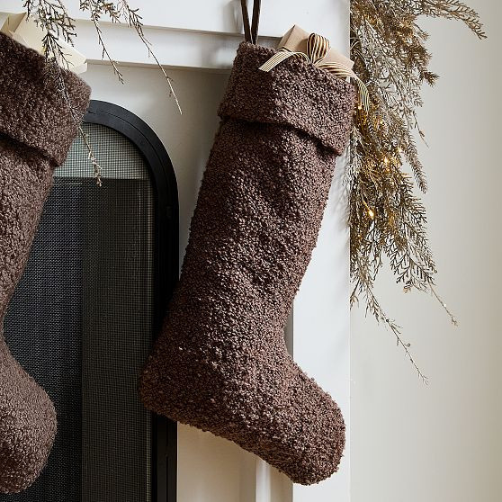 Boucle Stocking, Sable, 18 | West Elm (US)