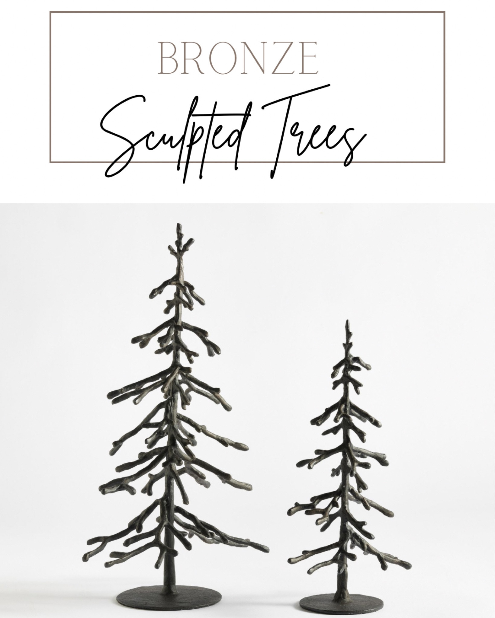 Bronze Sculpted Trees, Pottery Barn Holiday trees, Holiday decor 

#LTKhome #LTKSeasonal #LTKHoliday