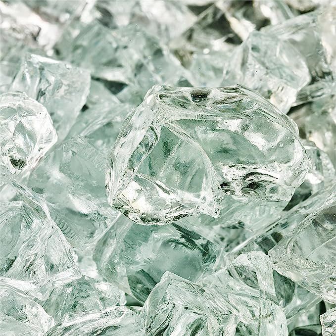 Arctic Ice - Fire Glass for Indoor and Outdoor Fire Pits or Fireplaces | 10 Pounds | 1/2 Inch | Amazon (US)