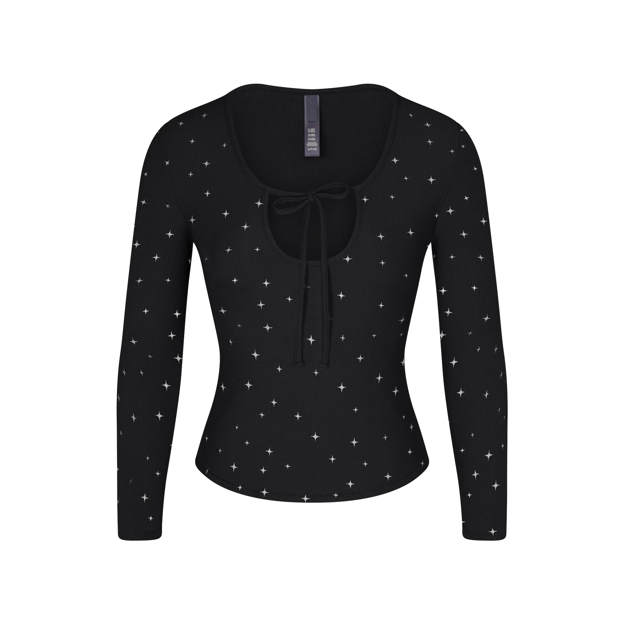 TIE FRONT LONG SLEEVE TOP | SKIMS (US)