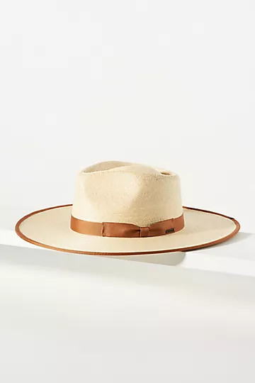 Brixton Jo Straw Bow-Trimmed Rancher | Anthropologie (US)