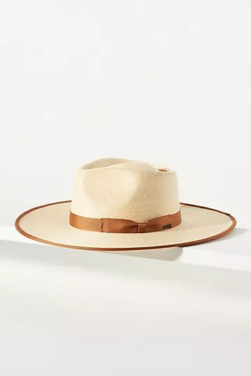 Brixton Jo Straw Bow-Trimmed Rancher | Anthropologie (US)
