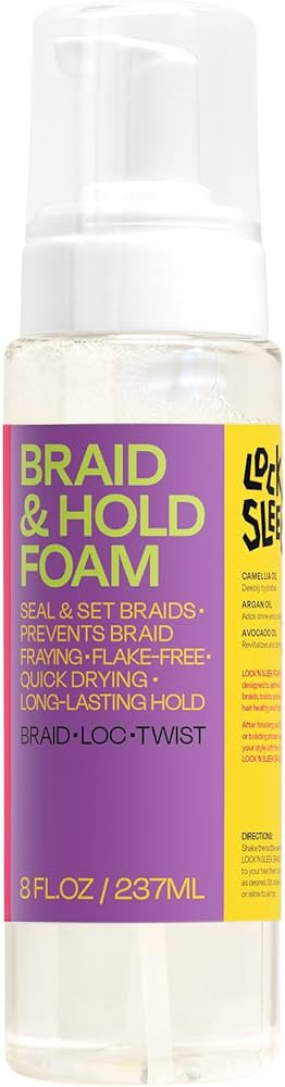 LOCK'N SLEEK Braid Foam for braiding, Twists and Locs, No Frizz with Shine, Fast Drying, Light We... | Amazon (US)