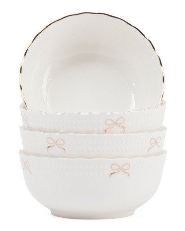 Set Of 4 Gold Bow Bowls | TJ Maxx