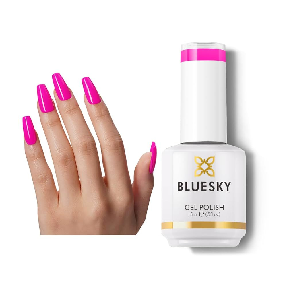 BLUESKY Neon Gel Nail Polish - Hot Pink Nail Polish Soak Off Gel Polish,Professional Salon Qualit... | Amazon (US)