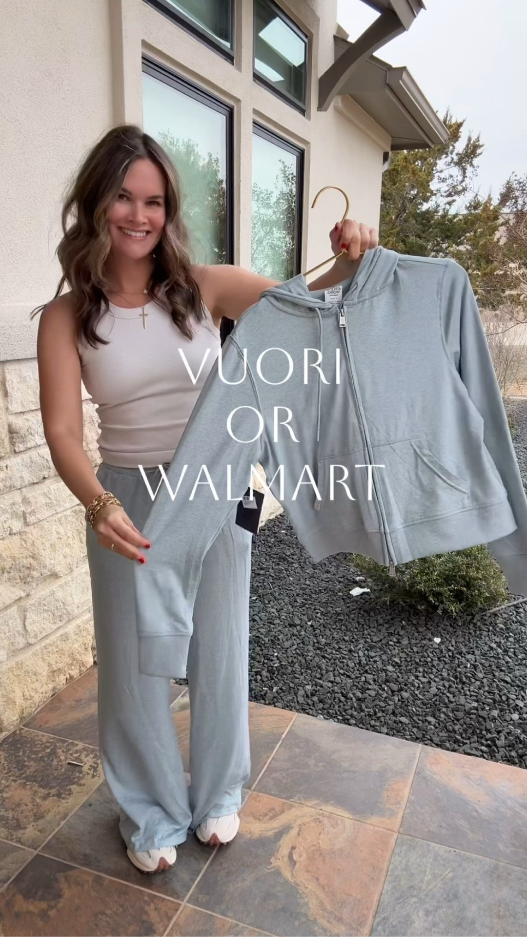 Seriously blown away by these Walmart sets- remind me of varley but a fraction of the cost- each piece under $20. So lux, comfy and several pieces mix and match- travel, mom life, errands this is a go to set ✨ 
#walmartfashion #matchingset 

#LTKgrwm #LTKActive #LTKootd