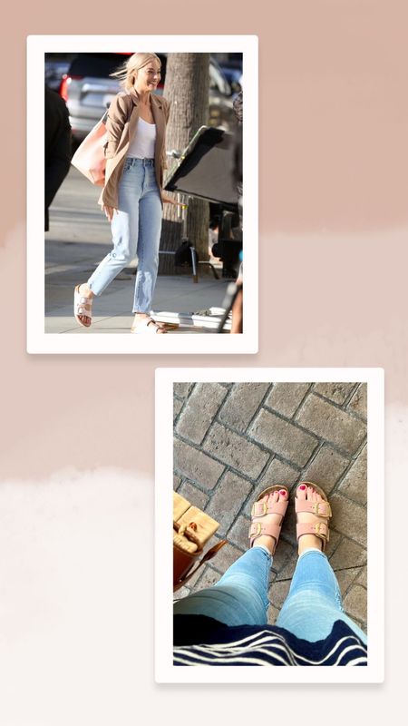 SPOTTED: the pink Birkenstocks worn by Margot Robbie in the final scene of Barbie 🤩🤩🤩. 

They have been my go-to shoe all summer, and they are oh so comfy. Run TTS!

#LTKshoecrush #LTKFind #LTKSeasonal