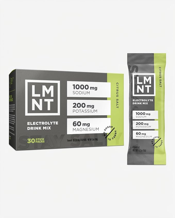LMNT Zero Sugar Electrolytes - Citrus Salt | Drink Mix | 30-Count | Amazon (US)