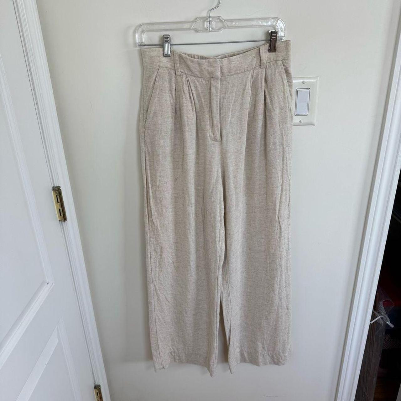Abercrombie & Fitch Women's Pants - Cream - 6 | Depop US