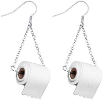 Toilet Paper Earrings for Women Toilet Paper Towel Rolls Dangle Earrings Hook Ear Drop Earrings G... | Amazon (US)