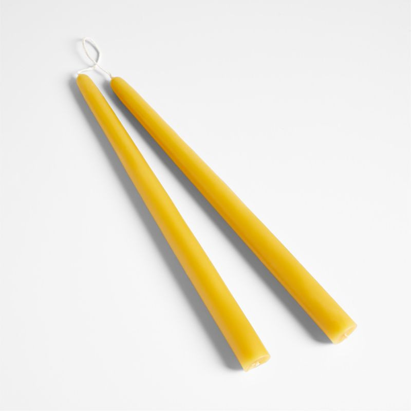 Beeswax Taper Candles, Set of 2 + Reviews | Crate & Barrel | Crate & Barrel
