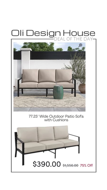 Deal of the day

Joss & Main outdoor sofa with cushions on clearance for 75% off!

Spring furniture, outdoor furniture, patio furniture, deck furniture, outdoor couch, modern outdoor furniture

#LTKsalealert #LTKhome #LTKFind
