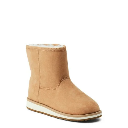 Wonder Nation Little & Big Girls’ Faux Fur Shearling Boots | Walmart (US)