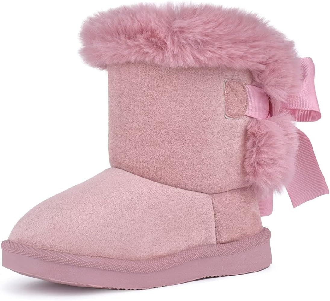 FANTURE Toddler Snow Boots for Girls Boys Winter Warm Fur Lined Kids Non Slip Outdoor Shoes (Todd... | Amazon (US)