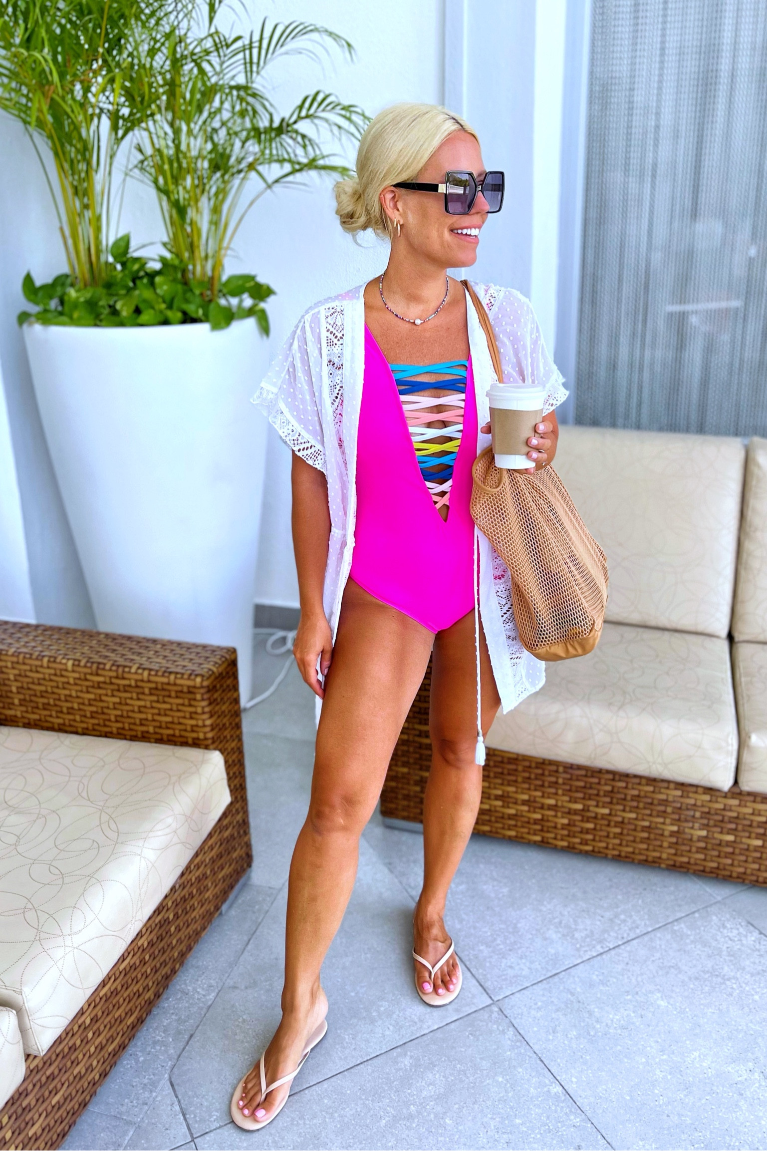 I thought this swimsuit was perfect fun day at Aqua Nick waterpark at the Nickelodeon resort in Riveria Maya!!! After wearing it allllll day I can say this is the most comfy suit I packed on vacay!!!! Wearing my true swimsuit size medium. 

#LTKtravel #LTKswim #LTKsalealert