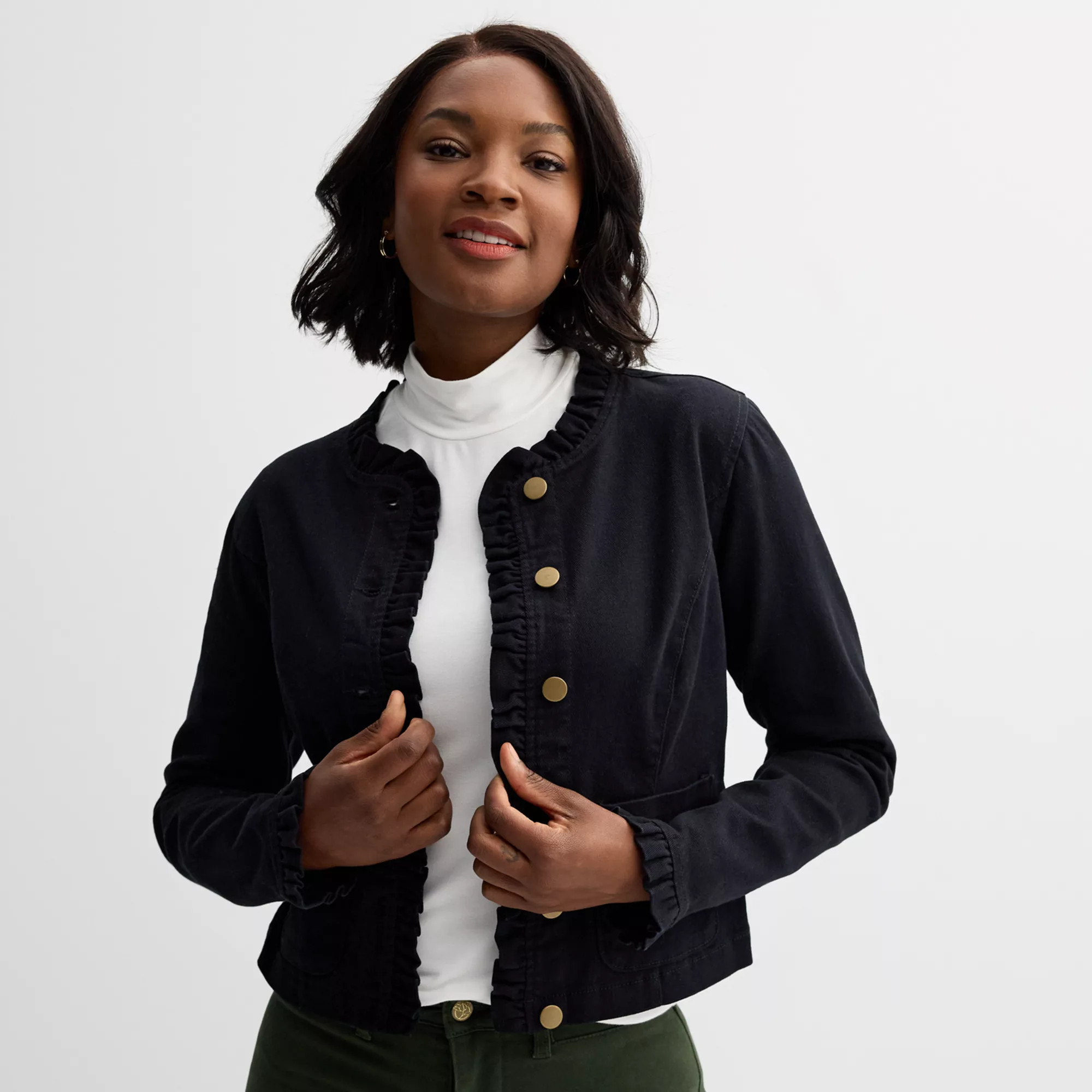 Women's Draper James Ruffle Denim Jacket | Kohl's