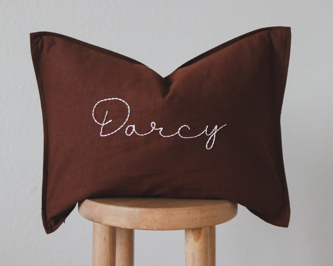 Hand-embroidered Nursery Pillow - Etsy | Etsy (US)