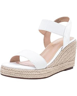 Jeossy Women's 8801 Wedge Sandals for women, 3.5 Inch Ankle Strap Espadrille Sandals for Women Dr... | Amazon (US)