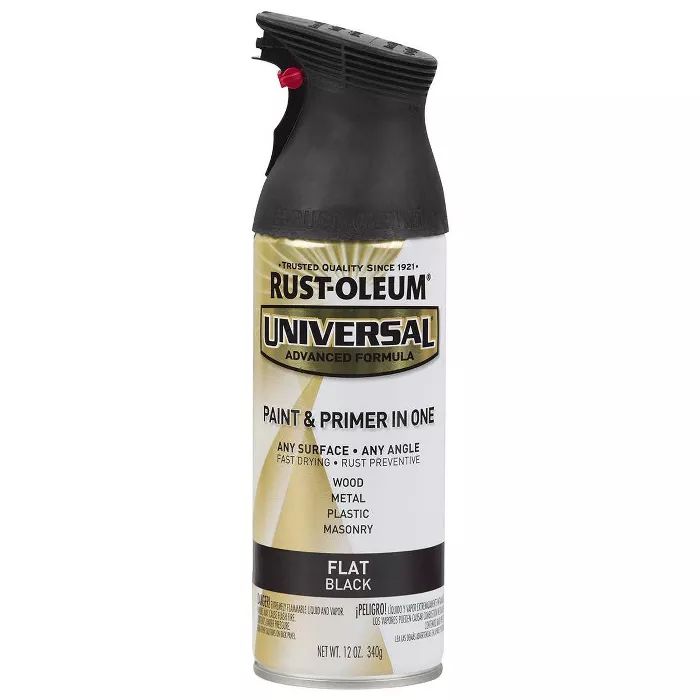 Rust-Oleum 12oz Universal Flat Spray Paint Black | Target