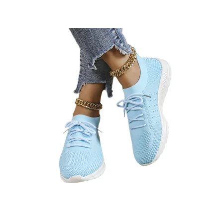 Lacyhop Women Running Lightweight Walking Shoes Low Top Casual Sneakers Anti Slip Knit Upper Sock Sn | Walmart (US)