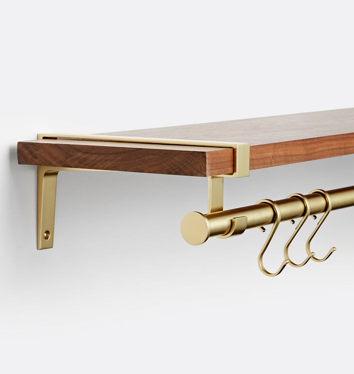 Strap Shelf, Brackets & Rail Hook Set | Rejuvenation
