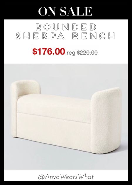 This cream rounded sherpa bench is now ON SALE for $176 (reg: $220)! The design is absolutely stunning! 🤩✨
Get it while it's still in stock! 

#fall #falldecor #halloweendecor #homedecor #decor #renovation #furniture #homefurniture #sofa #couch#restorationhardware #restorationhardwaredupe #dupe #cloudcouch #cloudbed #archedcabinet #cabinet #woodcabinet #target #targetfurniture #fallfashion #ltkunder100 #ltksale #ltkfall #ltkhome # ltkfamily #ltkbeauty #bedroom #livingroom #sherpa #sherpafurniture #sherpabench #bench #roundedbench #sherpachair #sherpacouch #kitchen #office #LTKCyberweek #LTKunder100

#LTKstyletip #LTKCyberWeek #LTKfamily