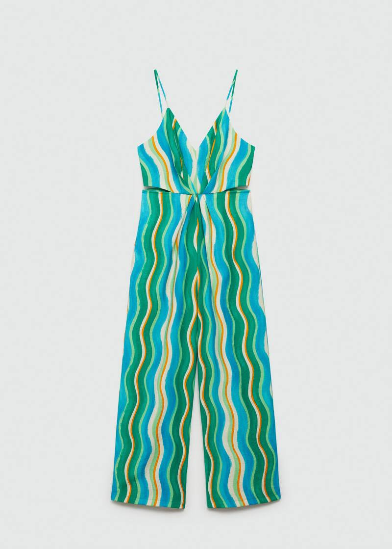 Long printed jumpsuit -  Women | Mango USA | MANGO (US)