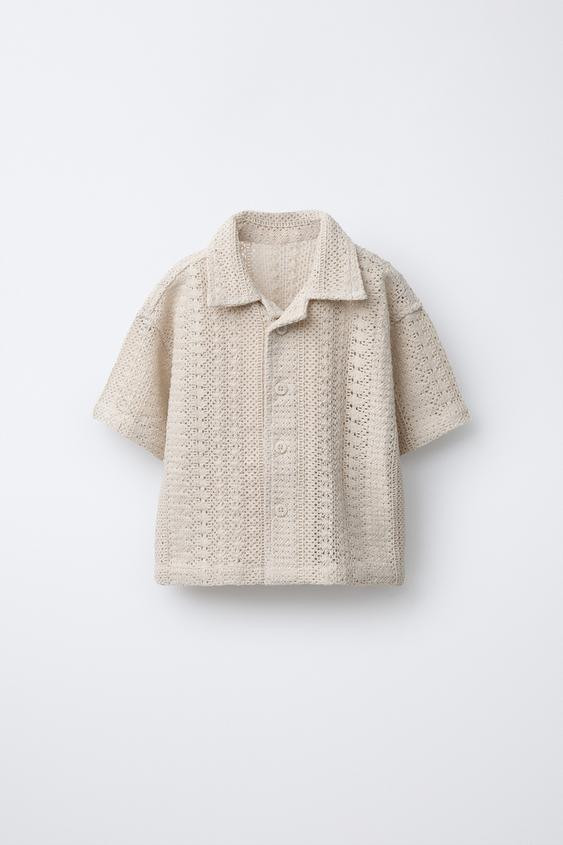 CROCHET KNIT SHIRT | Zara US