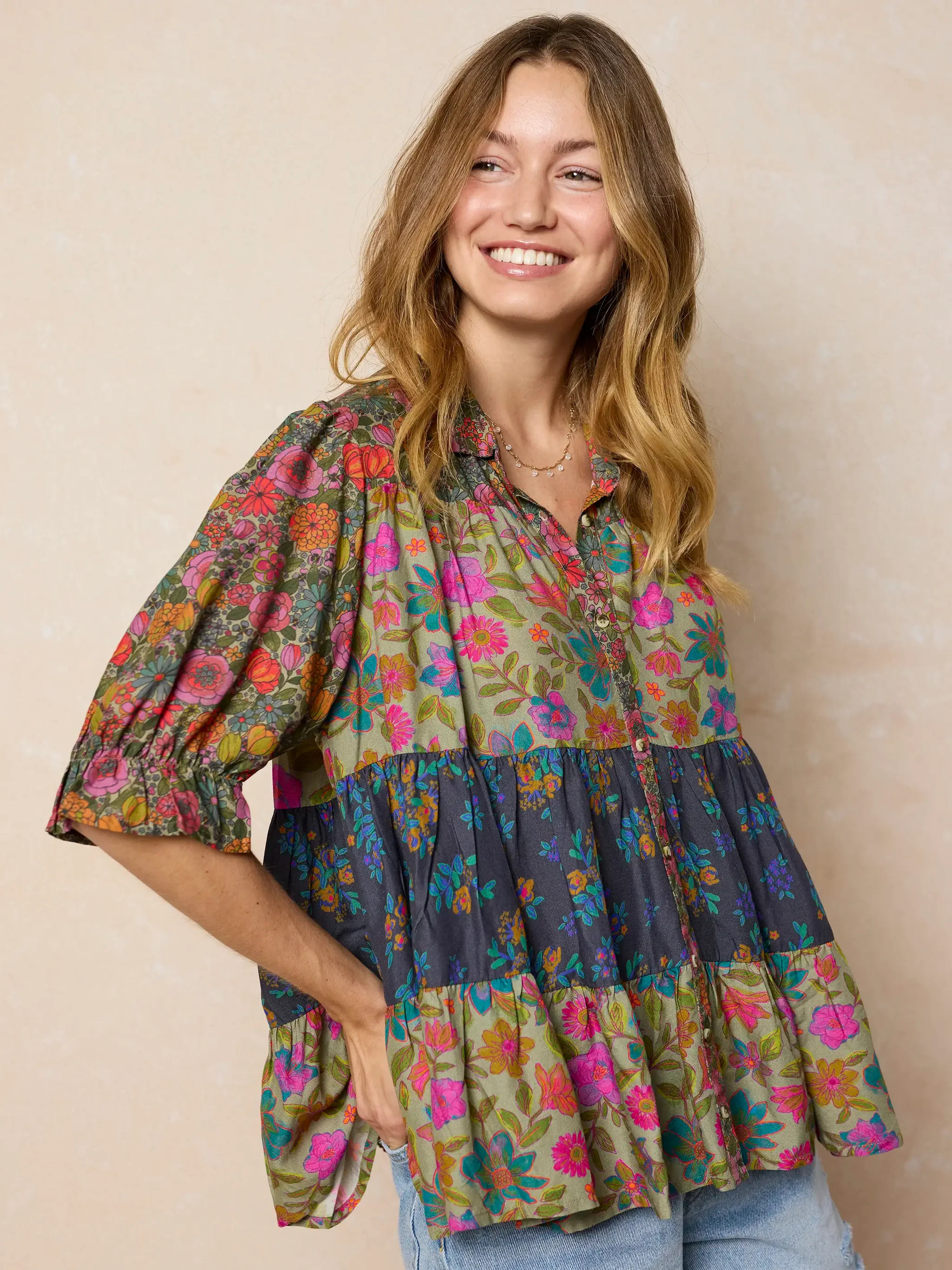 Chasing Blossoms Swing Top | Natural Life