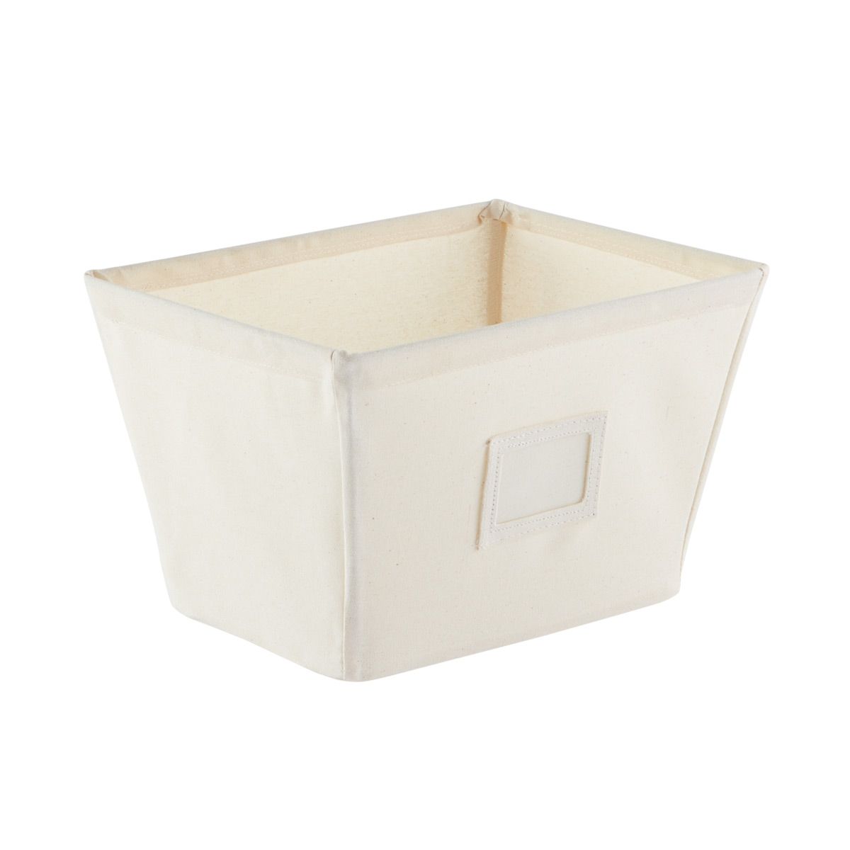 Open Canvas Storage Bins with Labels | The Container Store