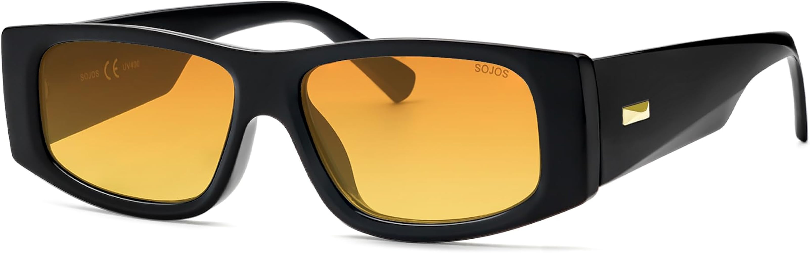 SOJOS Trendy Y2K Polarized Sunglasses for Women Men Luxury Designer Rectangle Sunnies SJ2228 | Amazon (US)