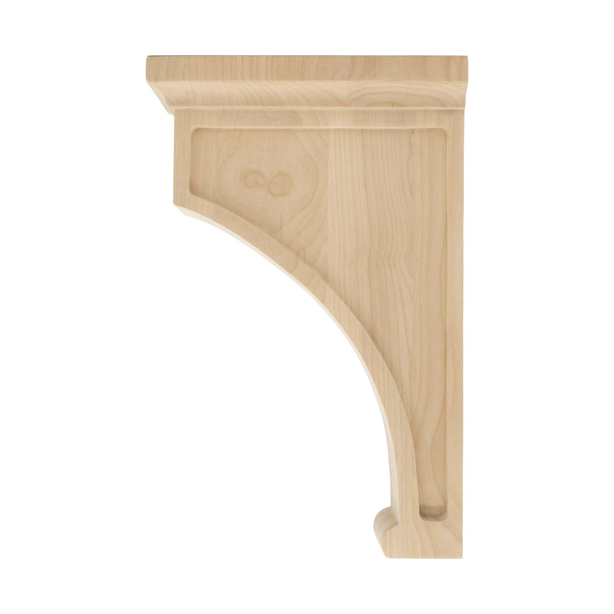 Unfinished Large Solid Traditional Plain Wood Bracket Corbel | Wayfair North America