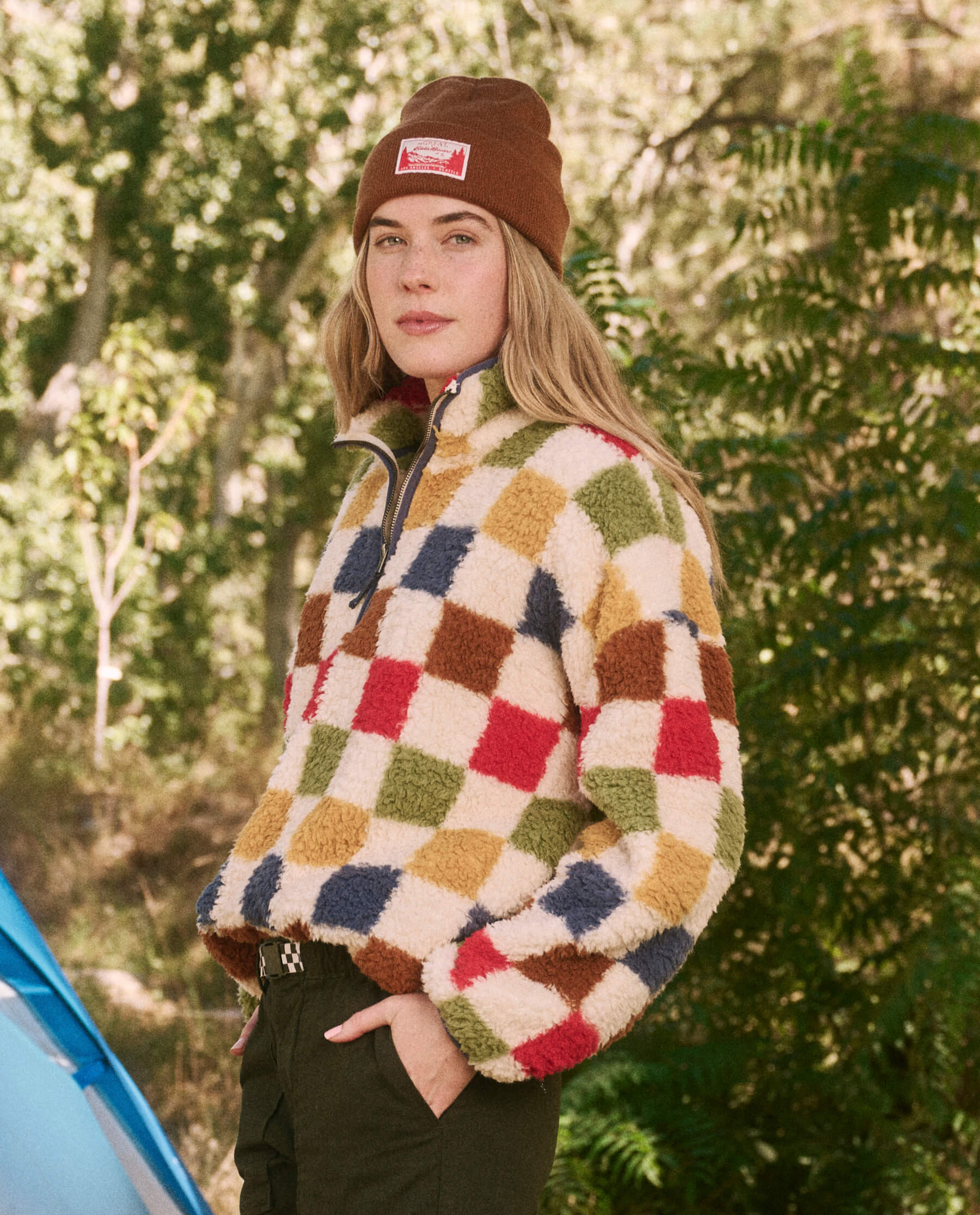 The Great + Eddie Bauer The Plush Fleece Quarter Zip. | THE GREAT.