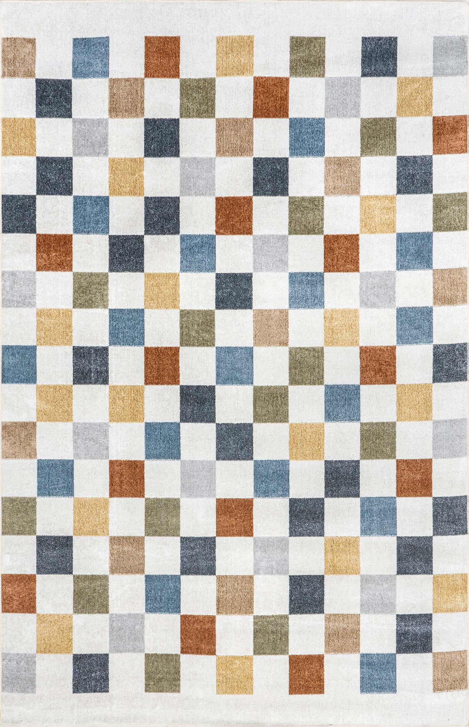 Carina Colorful Checkered Washable Rug | Rugs USA