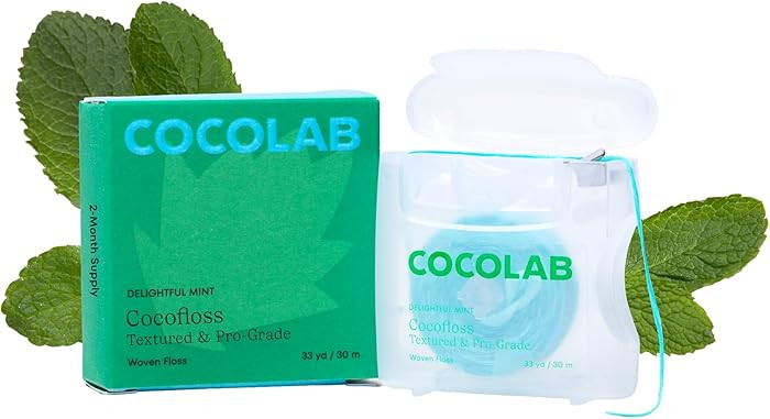 Cocofloss Woven Dental Floss, Dentist-Designed Oral Care, Vegan, Mint, Waxed, Expanding, Kid-Frie... | Amazon (US)