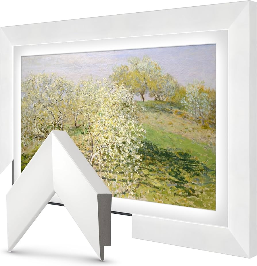 Gloss White 32" Premiere Deco TV Frame - Compatible ONLY with Samsung The Frame TVs (Fits 2021-20... | Amazon (US)