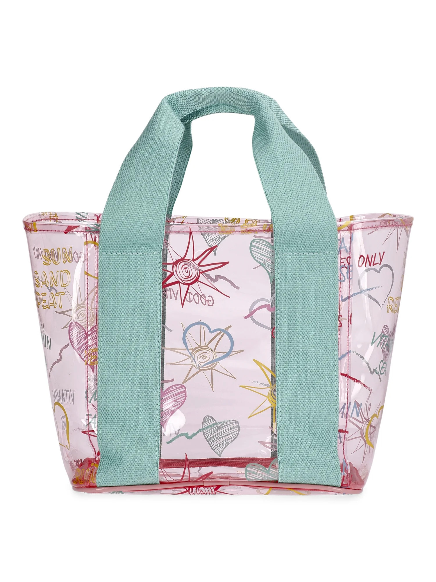 No Boundaries Women's Clear Mini Tote, Multicolor | Walmart (US)
