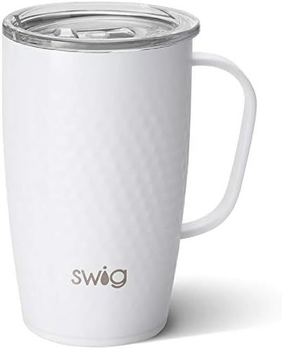 Amazon.com: Swig Life 18oz Travel Mug with Handle and Lid, Stainless Steel, Dishwasher Safe, Cup ... | Amazon (US)