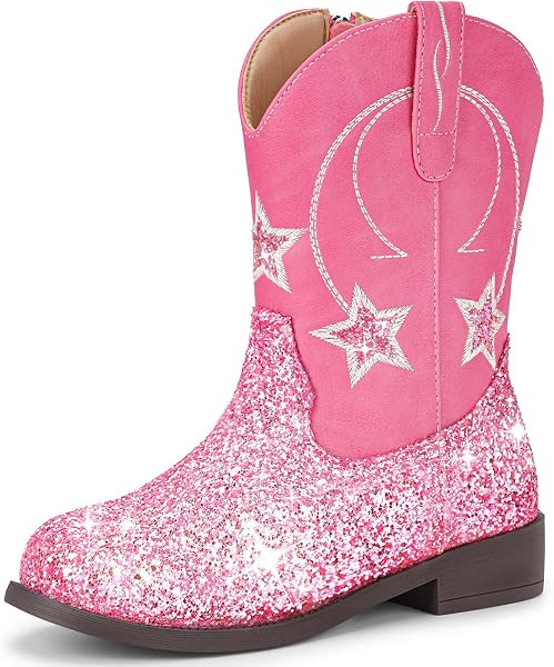 Choiran Cowboy Boots for Girls and Boys - Western Cowgirl Boots for Toddler Little Big Kids Ridin... | Amazon (US)