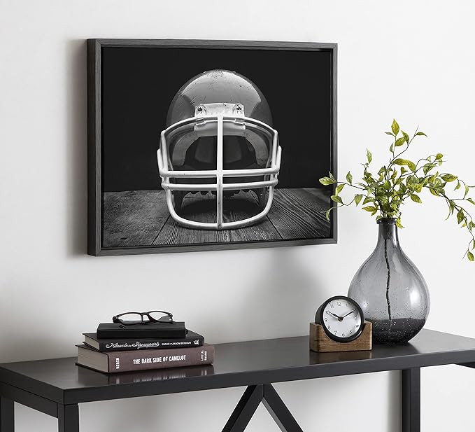 DesignOvation Sylvie Vintage Football Helmet Framed Canvas Wall Art by Shawn St. Peter, 18x24 Gra... | Amazon (US)