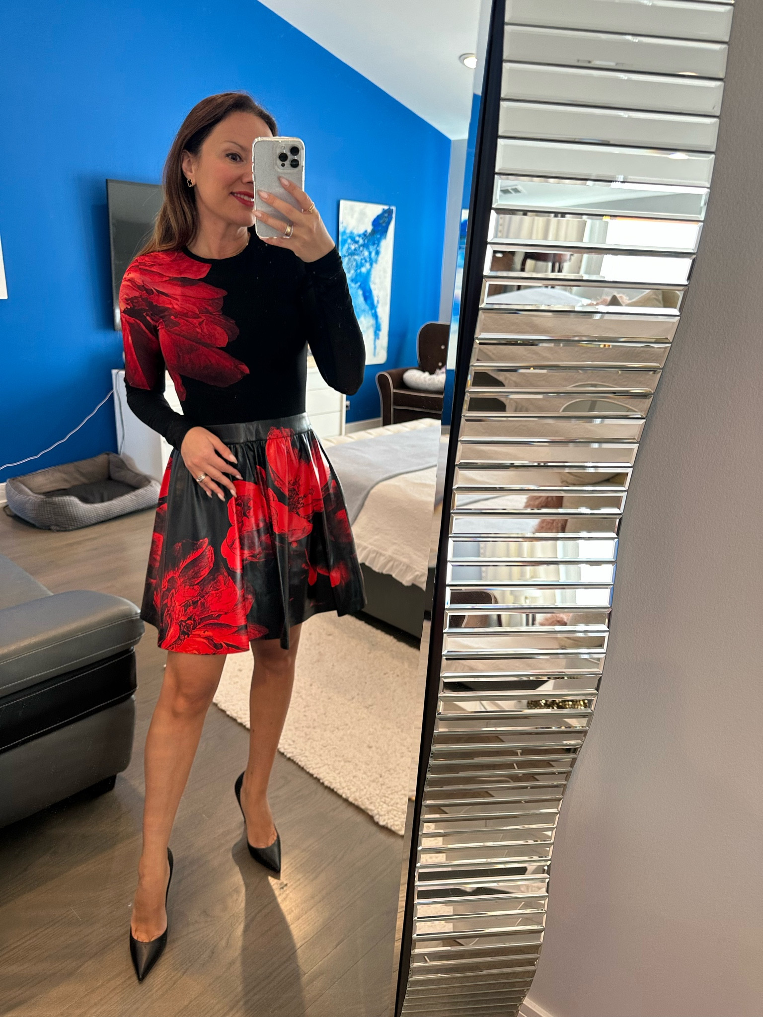 Oh Alice, you did it again! In love with this sheer meets faux leather dress! #Alice+Olivia #Dressdatenight #ValentinesDayoutfit #SALEAliceandOlivia

#LTKSaleAlert