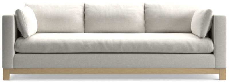 Pacific Wood Bench Grande Sofa + Reviews | Crate & Barrel | Crate & Barrel