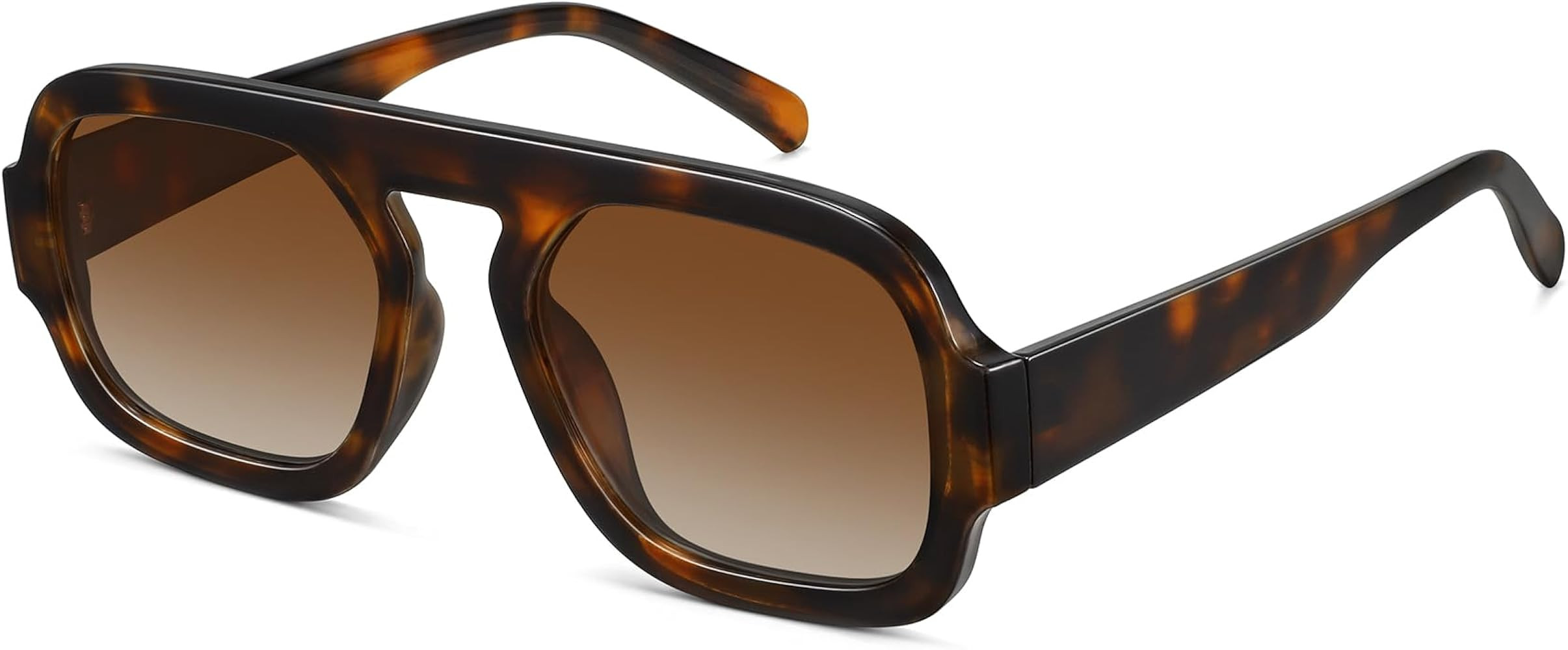 WOWSUN Retro Aviator Sunglasses Womens 70s Square Trendy Shades Sun Glasses | Amazon (US)