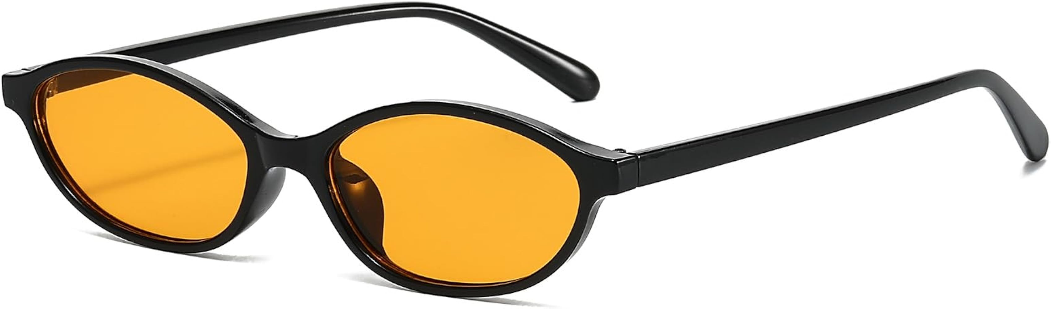 Retro Oval Sonnenbrille Vintage Schlank Cateye Sonnenbrille für Damen Herren Mode Brillen | Amazon (DE)