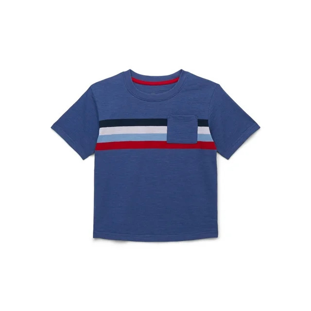 Wonder Nation Toddler Boys Graphic Striped Pocket Tee with Short Sleeves, Sizes 12M-5T | Walmart (US)