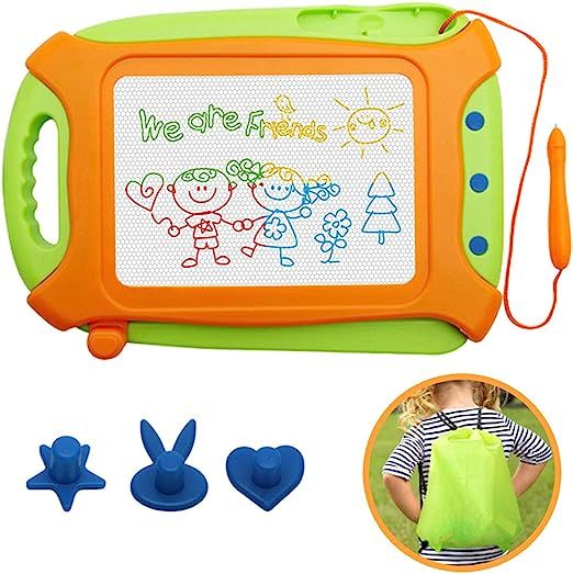 Amazon.com: Wellchild Magnetic Drawing Board for Toddlers,Travel Size Toddlers Toys A Etch Toddle... | Amazon (US)