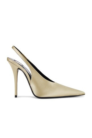Saint Laurent Mug Slingback Pump in Beige | FWRD 